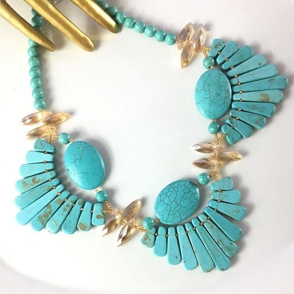 New! FP Utilia Stone Necklace - Picture 2 of 10